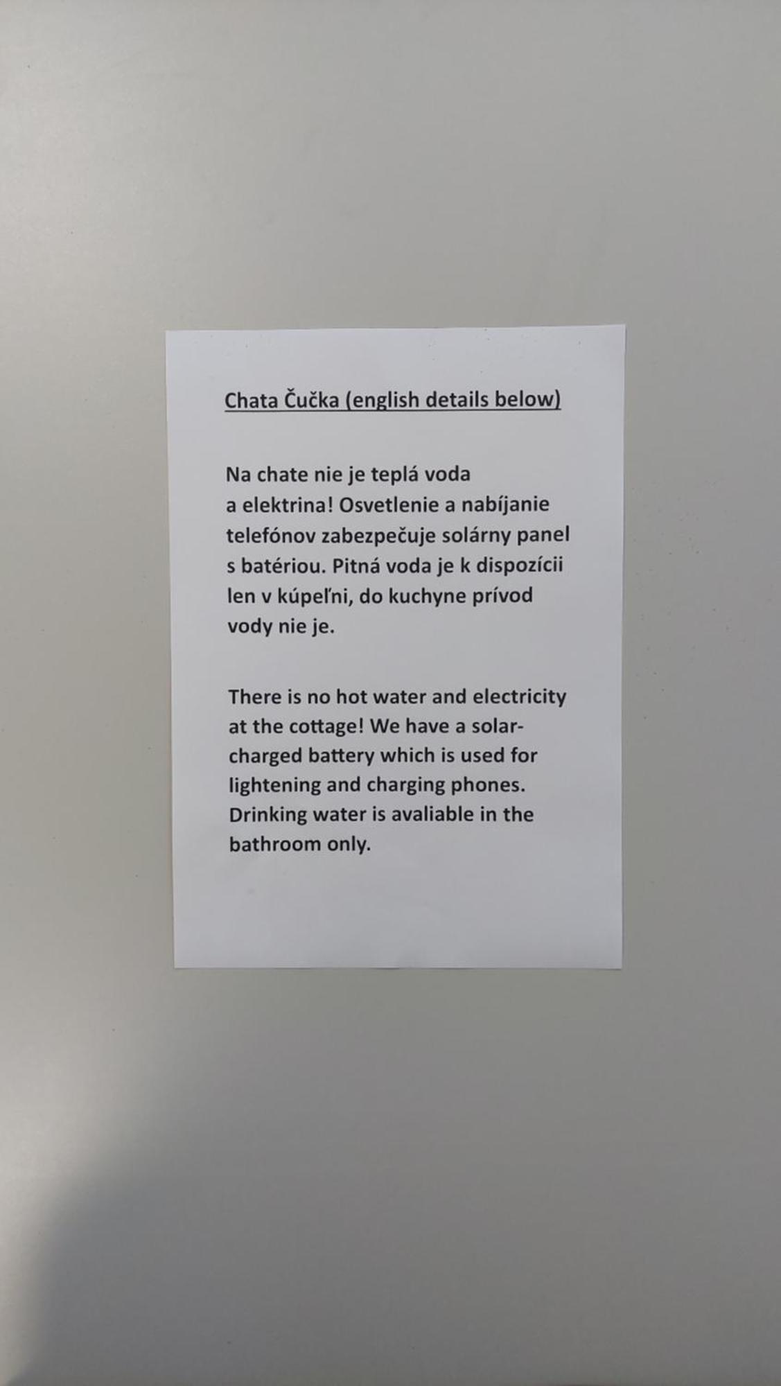 Chata Cucka Villa Pribilina Szoba fotó